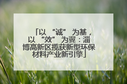 以 “诚” 为基，以 “效” 为翼：淄博高新区揽获新型环保材料产业新引擎
