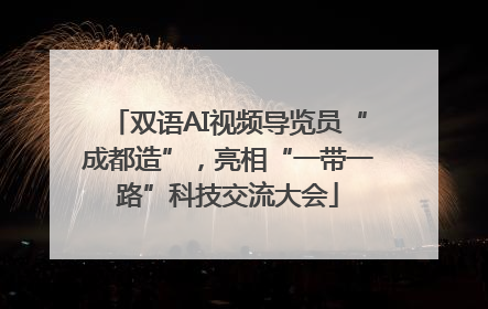 双语AI视频导览员“成都造”，亮相“一带一路”科技交流大会