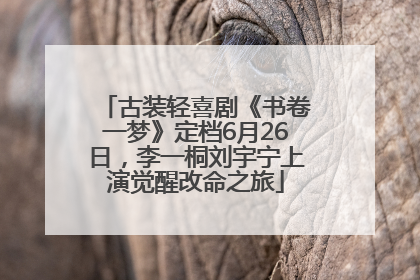 古装轻喜剧《书卷一梦》定档6月26日，李一桐刘宇宁上演觉醒改命之旅