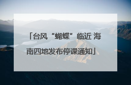 台风“蝴蝶”临近 海南四地发布停课通知