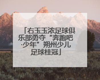 右玉玉浓足球俱乐部勇夺“奔跑吧·少年”朔州少儿足球桂冠