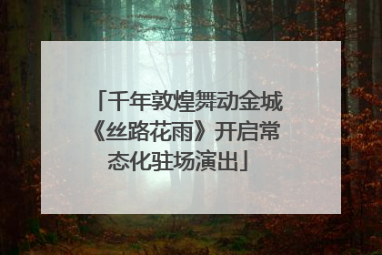 千年敦煌舞动金城《丝路花雨》开启常态化驻场演出