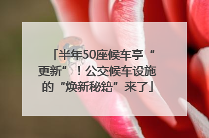 半年50座候车亭“更新”！公交候车设施的“焕新秘籍”来了