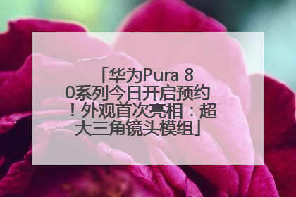华为Pura 80系列今日开启预约！外观首次亮相：超大三角镜头模组