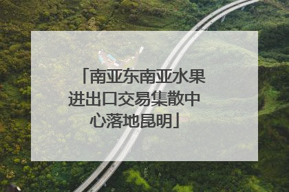 南亚东南亚水果进出口交易集散中心落地昆明