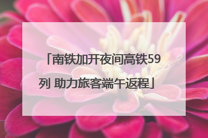 南铁加开夜间高铁59列 助力旅客端午返程