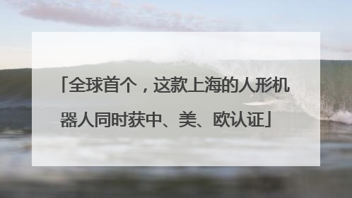 全球首个，这款上海的人形机器人同时获中、美、欧认证