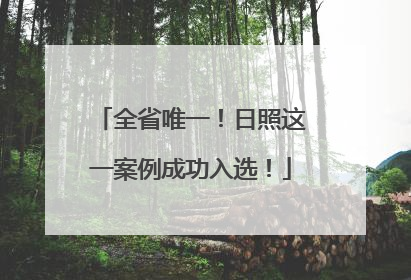全省唯一！日照这一案例成功入选！