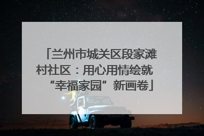 兰州市城关区段家滩村社区：用心用情绘就“幸福家园”新画卷