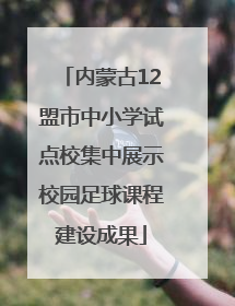 内蒙古12盟市中小学试点校集中展示校园足球课程建设成果