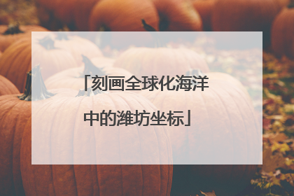 刻画全球化海洋中的潍坊坐标