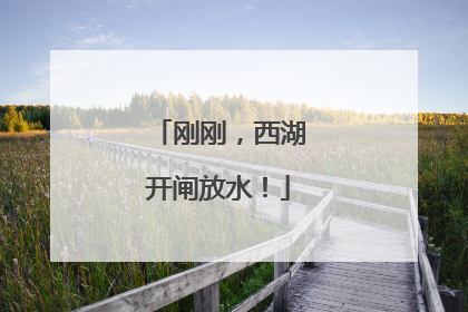刚刚，西湖开闸放水！