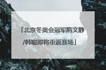 北京冬奥会冠军隋文静/韩聪即将重返赛场