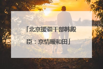 北京援疆干部韩殿臣：京情暖和田