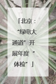 北京：“绿电大通道”开展年度“体检”