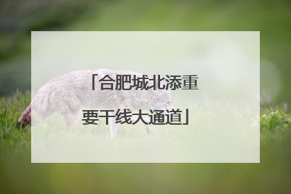 合肥城北添重要干线大通道