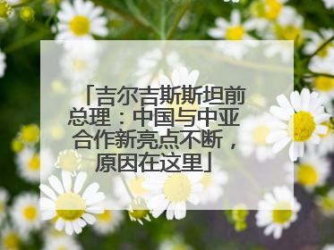 吉尔吉斯斯坦前总理：中国与中亚合作新亮点不断，原因在这里