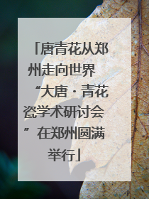 唐青花从郑州走向世界 “大唐・青花瓷学术研讨会”在郑州圆满举行