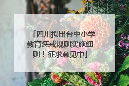 四川拟出台中小学教育惩戒规则实施细则！征求意见中