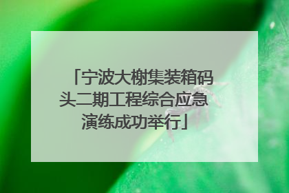 宁波大榭集装箱码头二期工程综合应急演练成功举行