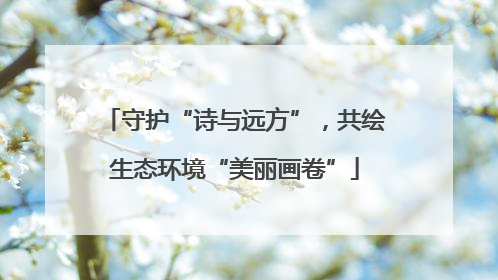 守护“诗与远方”，共绘生态环境“美丽画卷”
