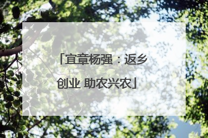 宜章杨强：返乡创业 助农兴农
