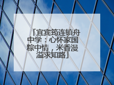 宜宾筠连镇舟中学：心怀家国粽中情，米香漫溢求知路