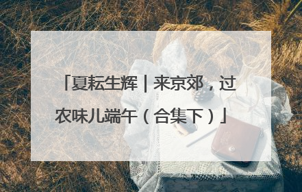 夏耘生辉｜来京郊，过农味儿端午（合集下）
