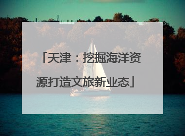 天津：挖掘海洋资源打造文旅新业态