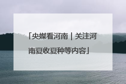 央媒看河南｜关注河南夏收夏种等内容