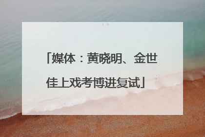 媒体：黄晓明、金世佳上戏考博进复试