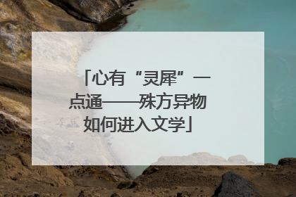 心有“灵犀”一点通——殊方异物如何进入文学