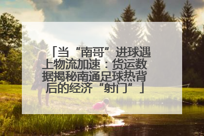当“南哥”进球遇上物流加速：货运数据揭秘南通足球热背后的经济“射门”
