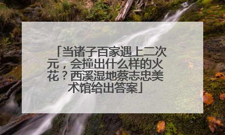 当诸子百家遇上二次元，会撞出什么样的火花？西溪湿地蔡志忠美术馆给出答案