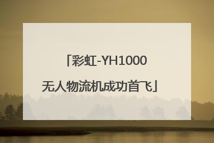 彩虹-YH1000无人物流机成功首飞