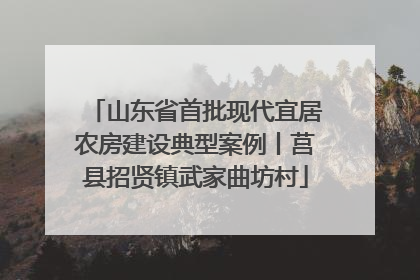 山东省首批现代宜居农房建设典型案例丨莒县招贤镇武家曲坊村