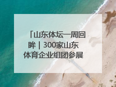 山东体坛一周回眸｜300家山东体育企业组团参展中国体博会