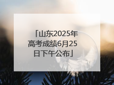 山东2025年高考成绩6月25日下午公布