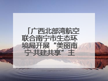 广西北部湾航空联合南宁市生态环境局开展“美丽南宁·共建共享”主题航班活动