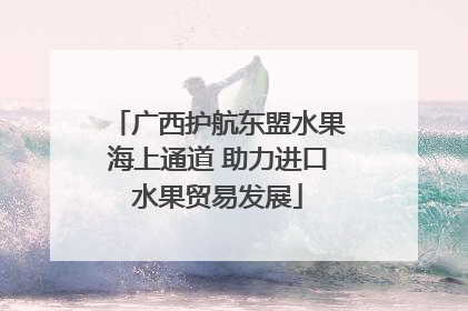 广西护航东盟水果海上通道 助力进口水果贸易发展