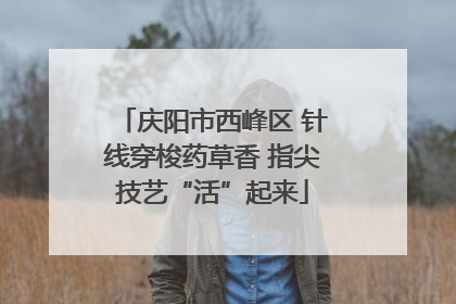 庆阳市西峰区 针线穿梭药草香 指尖技艺“活”起来