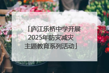 庐江乐桥中学开展2025年防灾减灾主题教育系列活动
