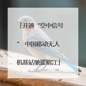 开通“空中信号” 中国移动无人机基站驰援榕江