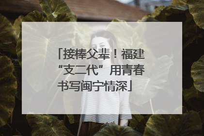 接棒父辈！福建“支二代”用青春书写闽宁情深