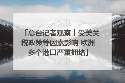 总台记者观察丨受美关税政策等因素影响 欧洲多个港口严重拥堵