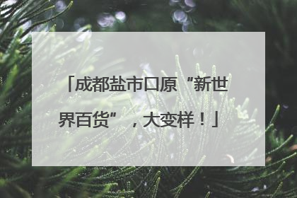成都盐市口原“新世界百货”，大变样！