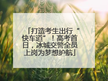 打造考生出行“快车道”！高考首日，冰城交警全员上岗为梦想护航