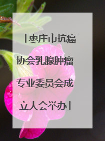 枣庄市抗癌协会乳腺肿瘤专业委员会成立大会举办