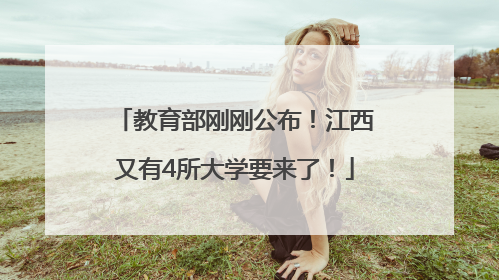 教育部刚刚公布！江西又有4所大学要来了！