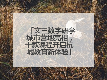 文三数字研学城市营地亮相，十款课程开启杭城教育新体验